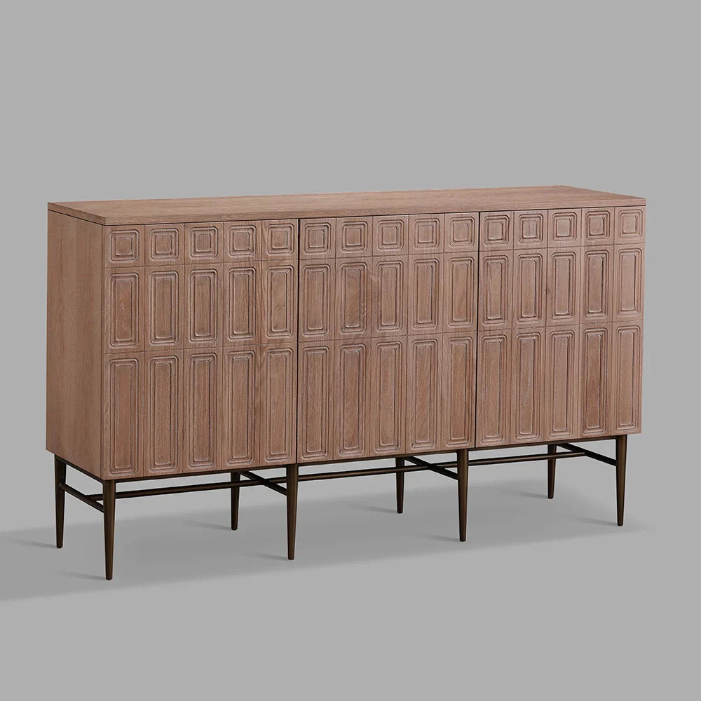 Verdin 3-türige Buffets Sideboards Holz Wohnzimmer TV-Schränke Eingangsbereich Aufbewahrungsschränke