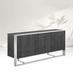 Buffet en bois de Dolton, buffet, cadre en acier, meubles de télévision, armoires d'entrée pour chapeaux