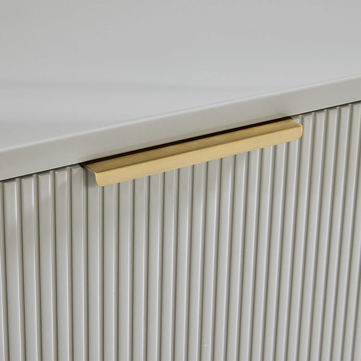 Doroda Holz Sideboard Hochglanz Grau Anrichte Modern TV-Schrank Eingangsschrank