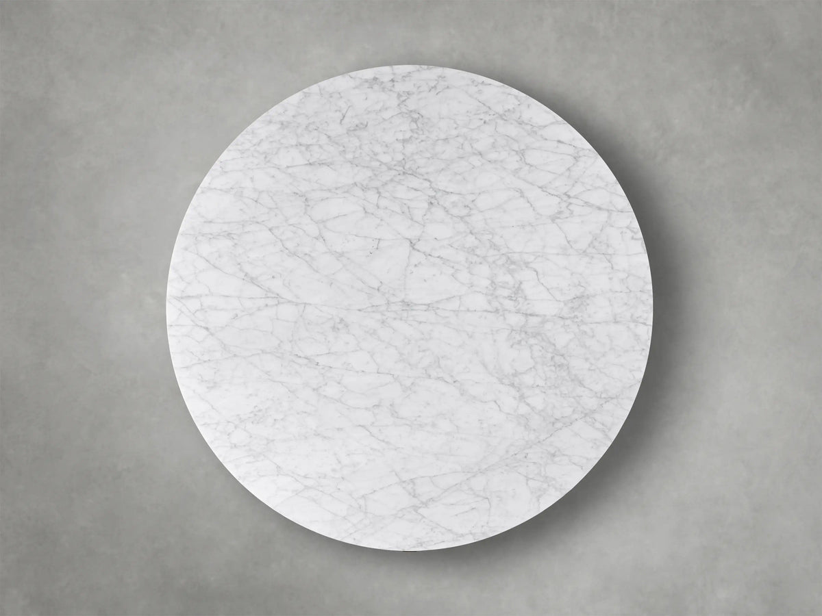 Finnley Round Storage Coffee Table Stone Top Center Tea Table