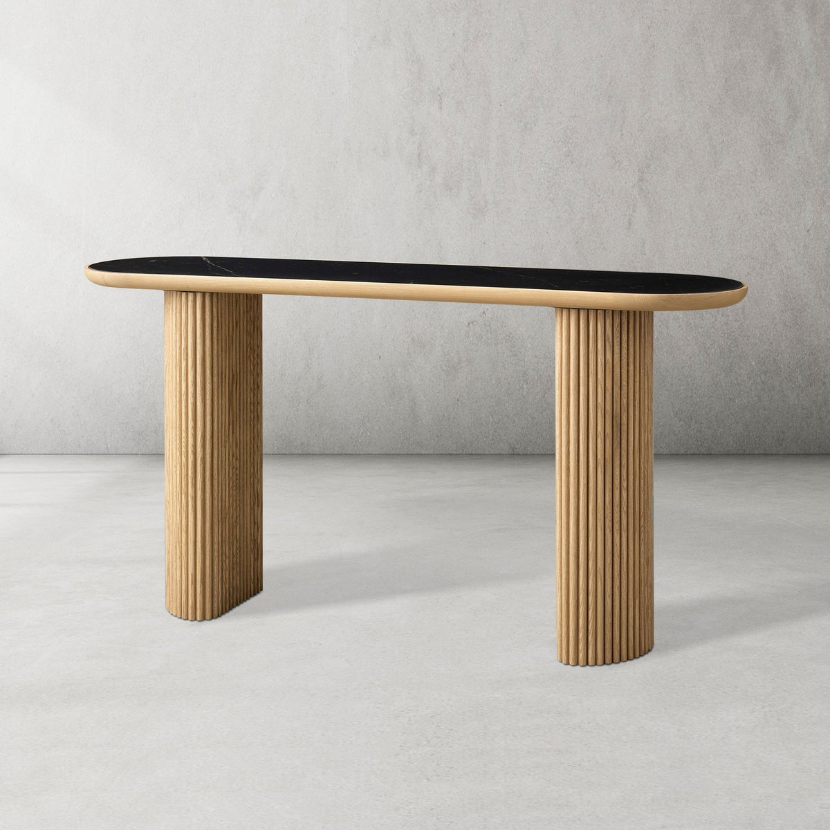 Aster Konsolentisch aus massiver Eiche für den Eingangsbereich, Flur, moderner Stil