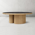 Aster Wood Eiche Runder Couchtisch Moderner Sofamitteltisch Teetisch