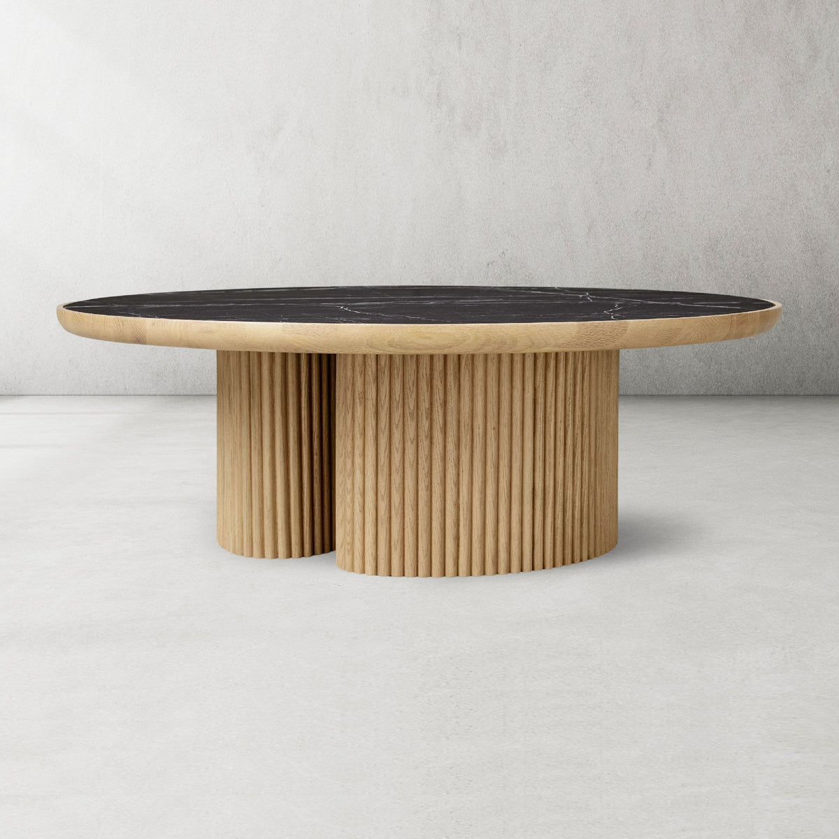 Aster Wood Eiche Runder Couchtisch Moderner Sofamitteltisch Teetisch