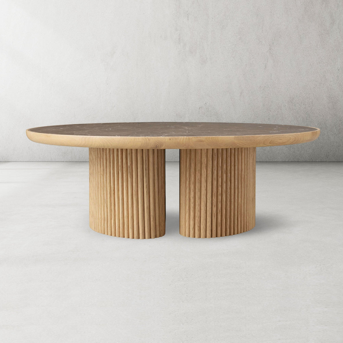 Aster Wood Eiche Runder Couchtisch Moderner Sofamitteltisch Teetisch