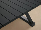 Montego Outdoor Aluminum Dining Table Black Aluminum Living Room Rectangular Dining Table