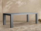Canyon Outdoor Aluminum Dining Table Modern Minimalist Rectangular Dining Table