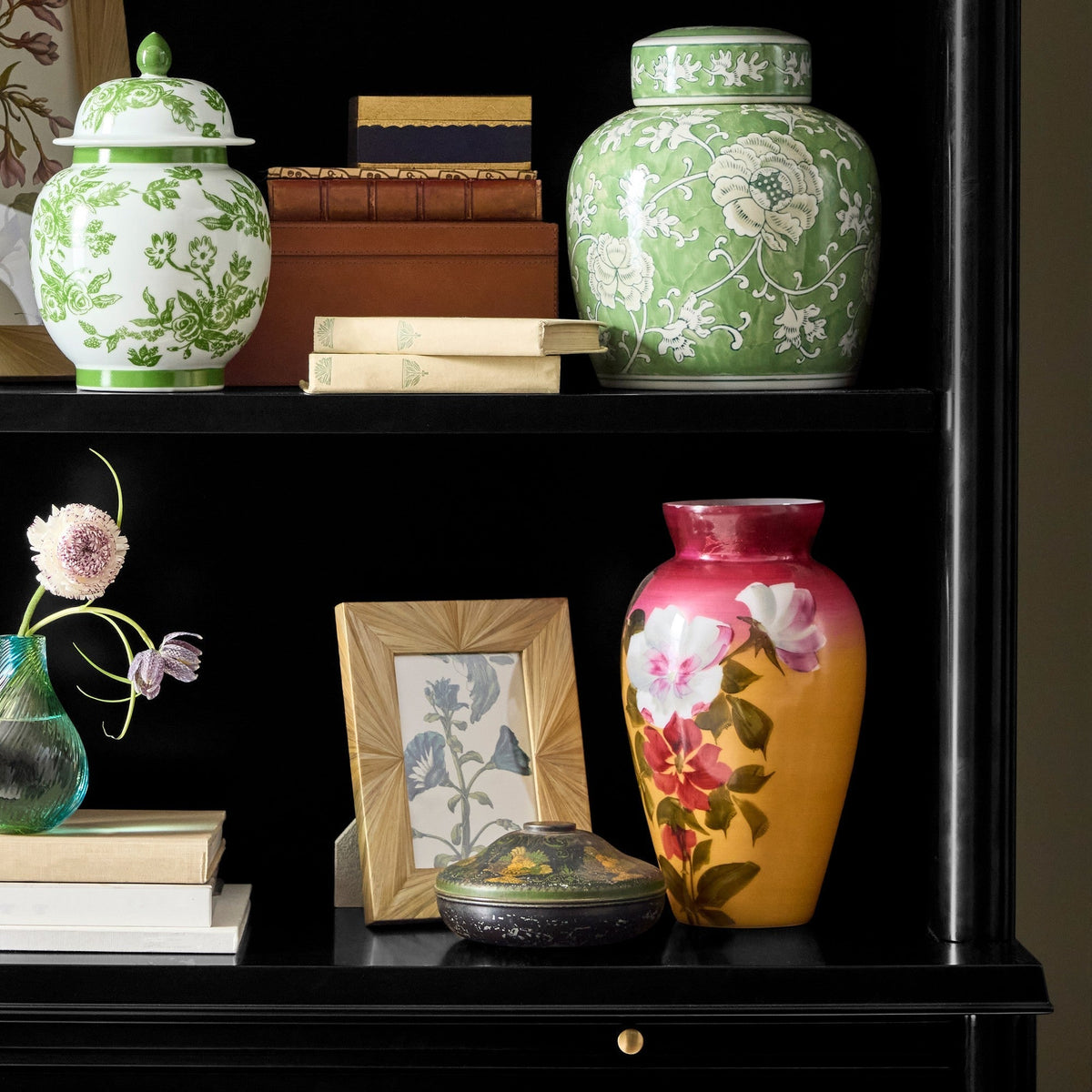 Lavenir French Open-Top Hutch Display Tall Cabinet Wood Dining Sideboard with Concealed Storage Base Cabinet