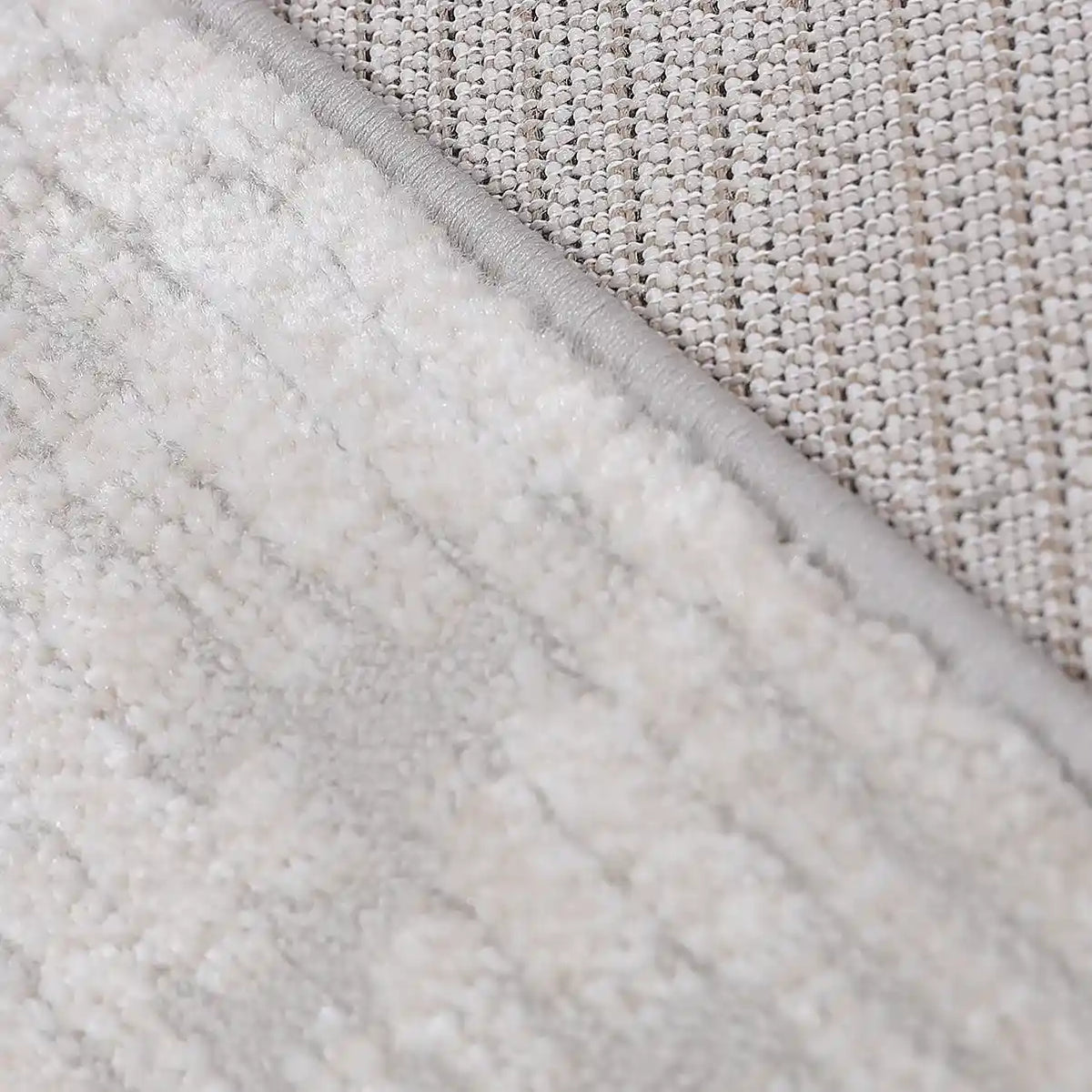 Meilade Linear Frame Abstract Ivory Area Rug with Artistic Retro & Minimalist Casual Carpet Modern Linear Frame Style