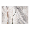 Tapis abstrait Meilade Stone Vein neutre à l'aspect rustique et décontracté, style moderne texture effet pierre.