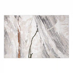 Tapis abstrait Meilade Stone Vein neutre à l'aspect rustique et décontracté, style moderne texture effet pierre.