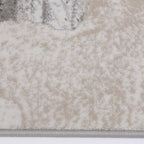 Tapis abstrait Meilade Stone Vein neutre à l'aspect rustique et décontracté, style moderne texture effet pierre.