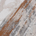 Tapis abstrait Meilade Stone Vein neutre à l'aspect rustique et décontracté, style moderne texture effet pierre.