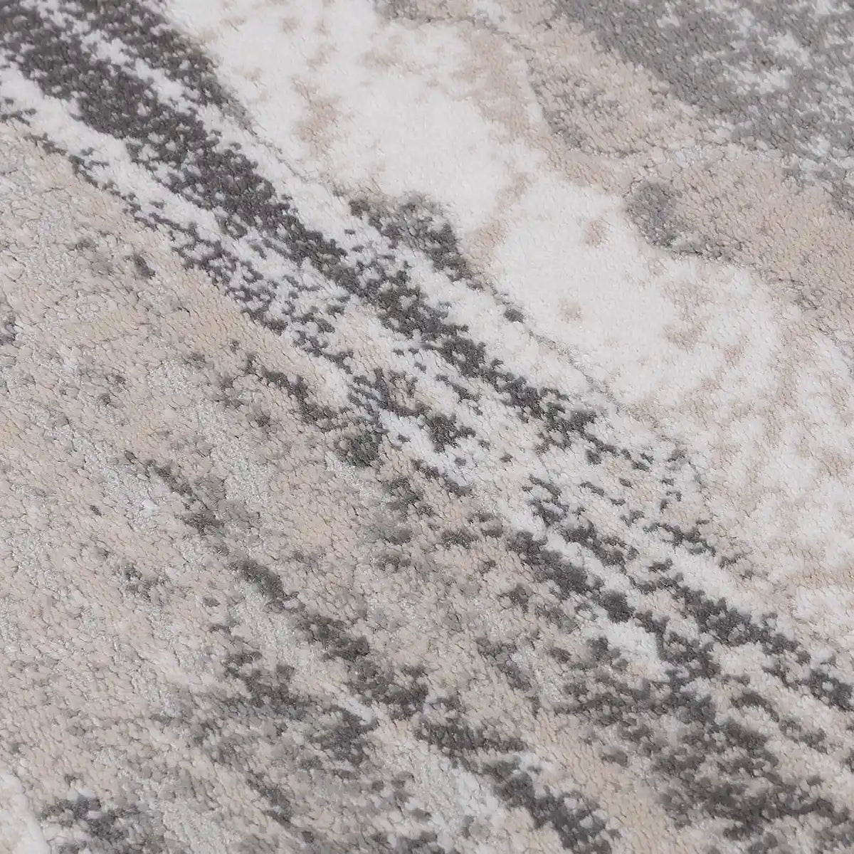Tapis abstrait Meilade Stone Vein neutre à l'aspect rustique et décontracté, style moderne texture effet pierre.