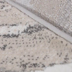 Tapis abstrait Meilade Stone Vein neutre à l'aspect rustique et décontracté, style moderne texture effet pierre.