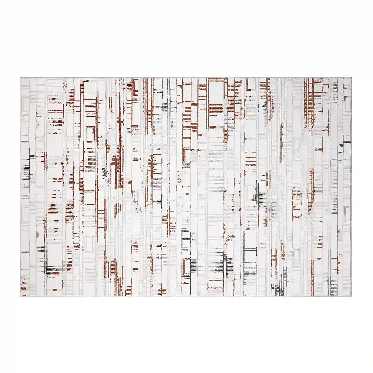 Melade Tapis contemporain lignes architecturales neutres, tapis d'ordre minimaliste, style ligne architecturale moderne