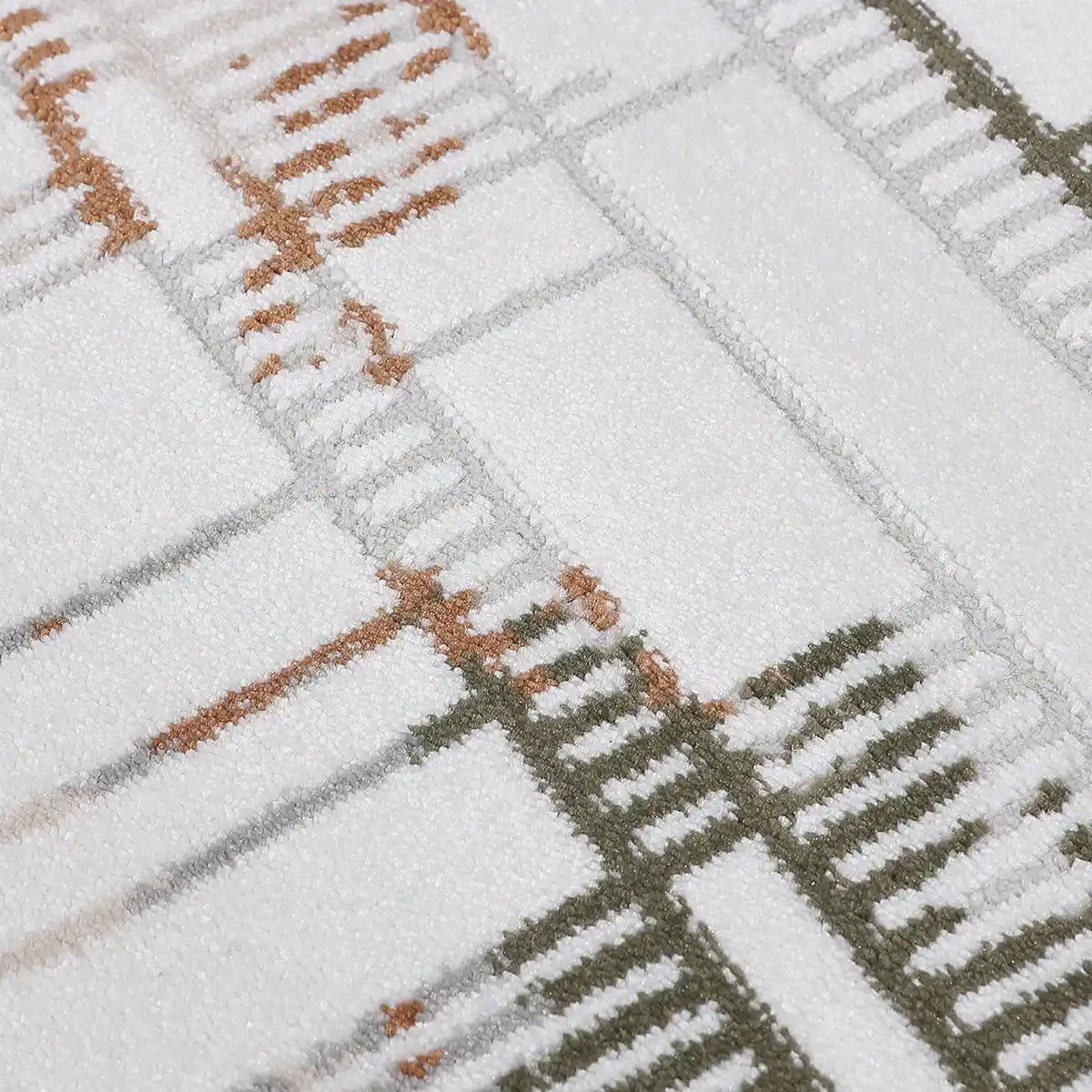 Melade Tapis contemporain lignes architecturales neutres, tapis d'ordre minimaliste, style ligne architecturale moderne