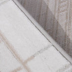 Melade Tapis contemporain lignes architecturales neutres, tapis d'ordre minimaliste, style ligne architecturale moderne