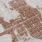 Tapis Melard lavé doux, motif abstrait neutre, sensation de détente et texture rétro, style moderne et doux.
