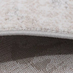 Tapis Melard lavé doux, motif abstrait neutre, sensation de détente et texture rétro, style moderne et doux.