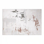 Tapis Melard lavé doux, motif abstrait neutre, sensation de détente et texture rétro, style moderne et doux.