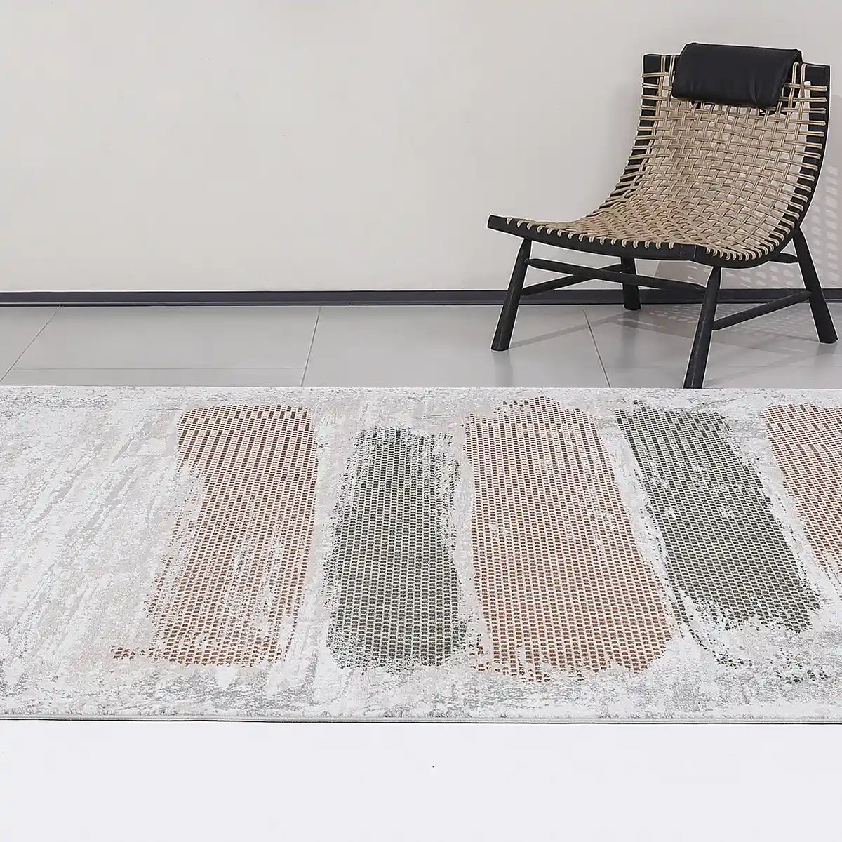 Melard Vertikaler Block Abstrakt Strukturiert Teppich Handgemacht & Natürliches Gefühl Teppich Modern Strukturiertes Block-Design