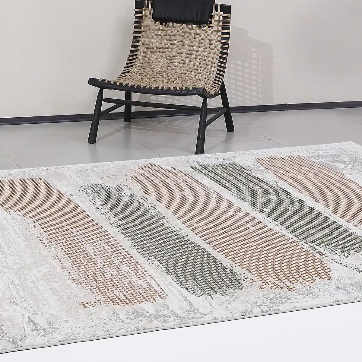 Melard Vertikaler Block Abstrakt Strukturiert Teppich Handgemacht & Natürliches Gefühl Teppich Modern Strukturiertes Block-Design