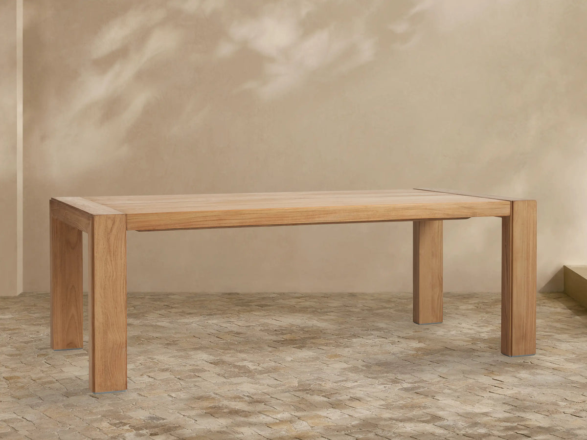 Canyon Natural Teak Outdoor Dining Table Rectangular Outdoor Dining Table