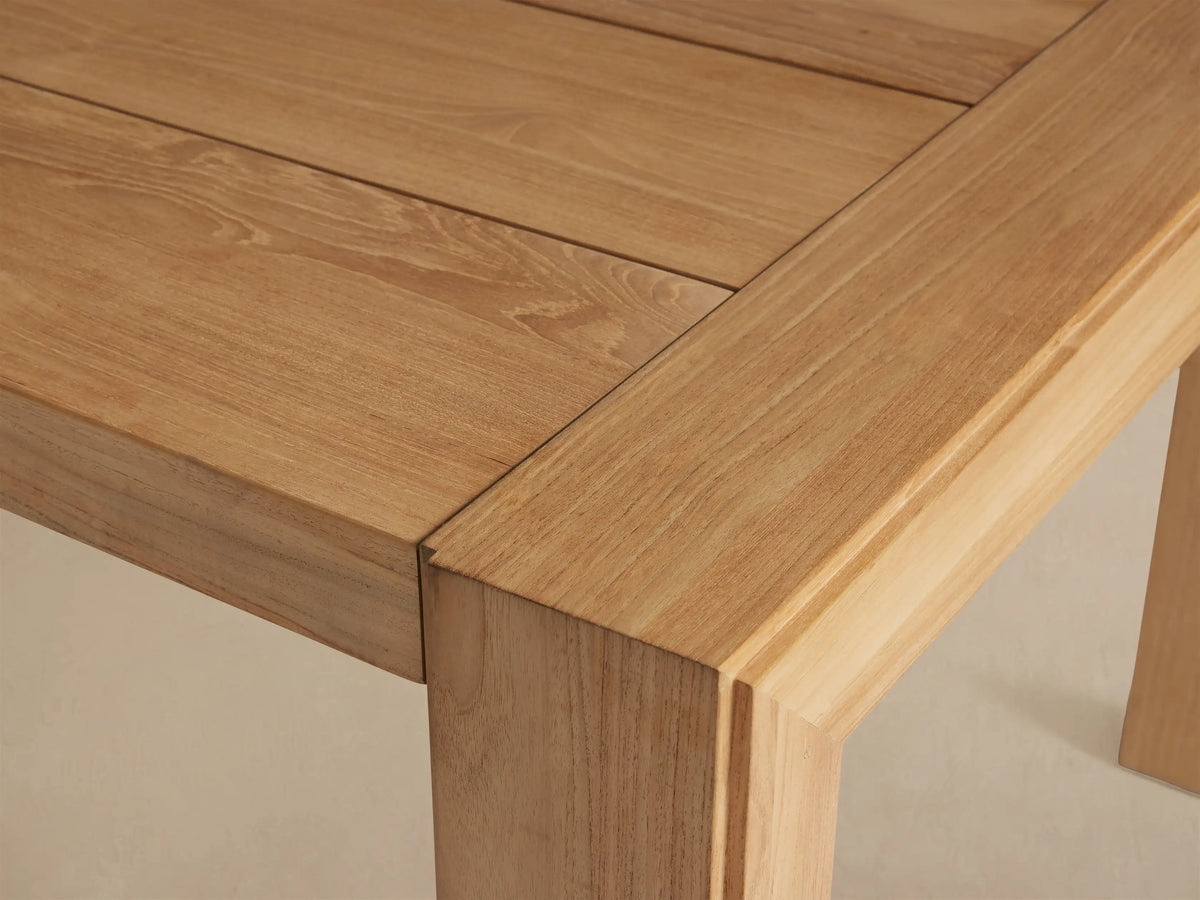 Canyon Natural Teak Outdoor Dining Table Rectangular Outdoor Dining Table