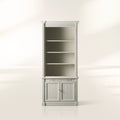 Athens Wood Modular Bookcase Old-world Vintage Living Room Tall Cabinet