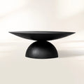 Table Basse Ronde Kyoto en Aluminium Moulé Nickelé - Table Basse de Salon en Métal - Table Basse Cocktail