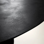 Table Basse Ronde Kyoto en Aluminium Moulé Nickelé - Table Basse de Salon en Métal - Table Basse Cocktail