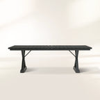 Montego Outdoor Aluminum Dining Table Black  Rectangular Outdoor Dining Table