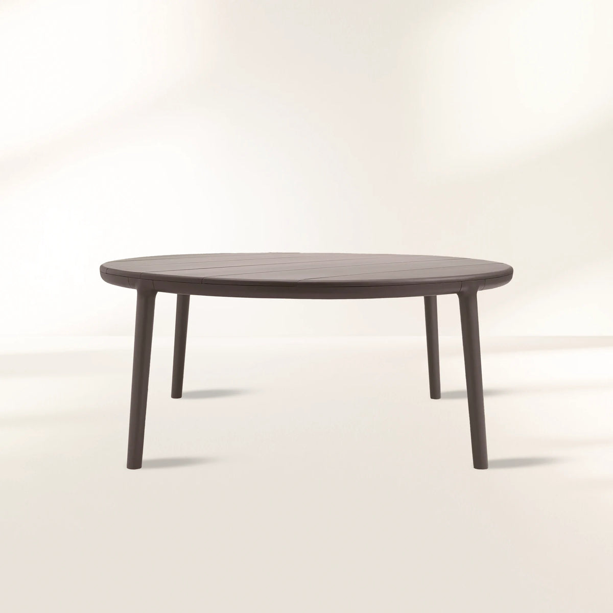 Puglia Outdoor Round Aluminum Dining Table with Modern Style