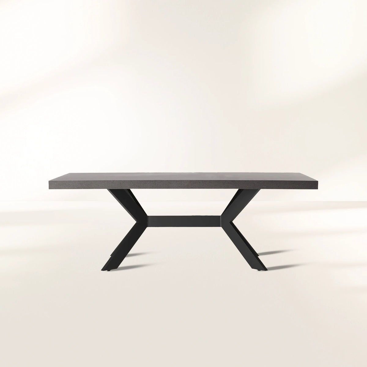 Outdoor Dining Table with Stone Top Apex Base Dining Table