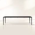 Surrey Modern Black Rectangular Outdoor Dining Table for Patio