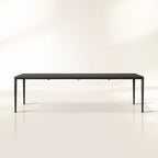 Surrey Modern Black Rectangular Outdoor Dining Table for Patio