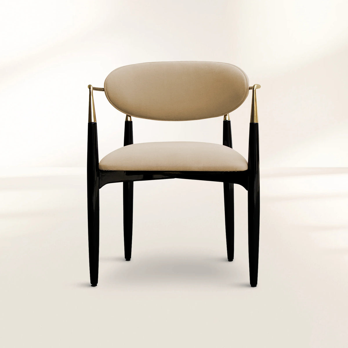 Nahéma Sculptural Hand Motif Polished Brass Chair