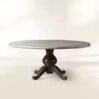 Girardi Margherita Bell'Arte Runder Esstisch aus Holz, Antik, Vintage, Gebrauchtmöbel