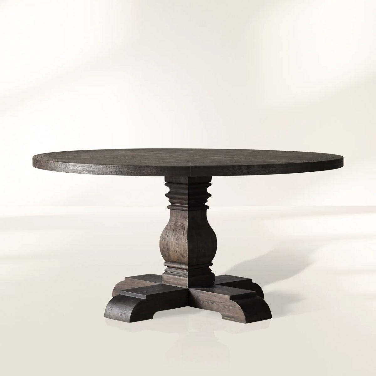 Kensington Country Round Oak Wood Dining Table with Finnish Pine Base