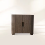 Buffet avec plateau en marbre Astor, commode de couloir en bois de chêne, meuble de rangement pour entrée