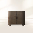 Buffet avec plateau en marbre Astor, commode de couloir en bois de chêne, meuble de rangement pour entrée