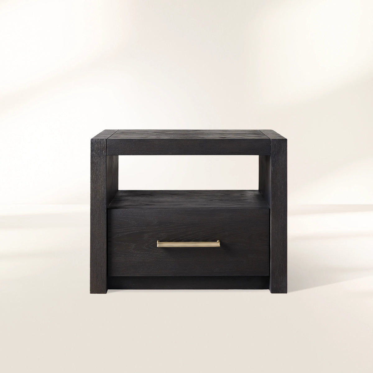 Palmer Storage Nightstand with Parsons Wood Bedside Nightside Table 1-Drawer Cabinet