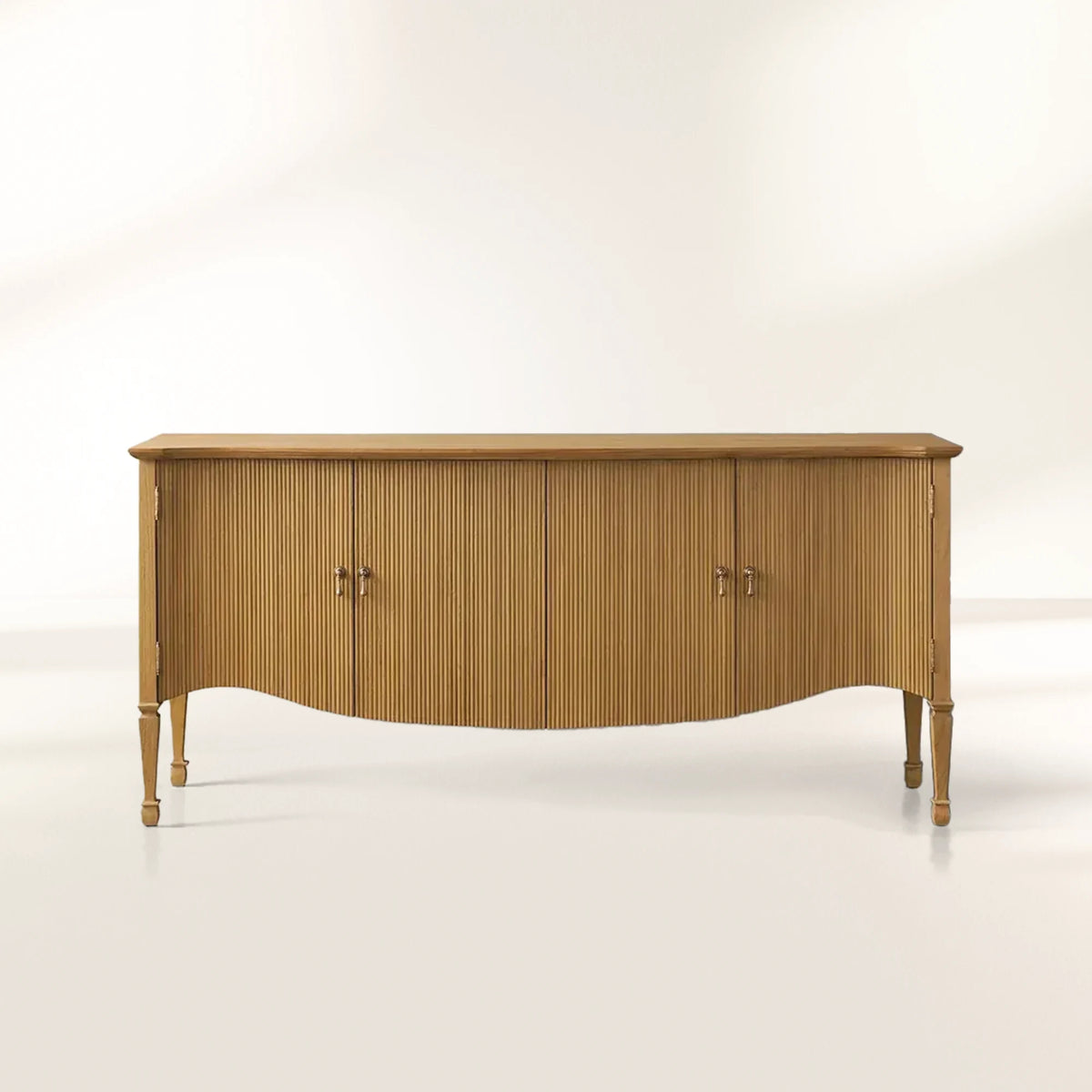 Conrad Vintage Teak Wood Sideboard Buffet with Storage Cabinets