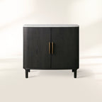 Danny Marble Top Buffet Sideboards Oak Wood Entrance Cabinet