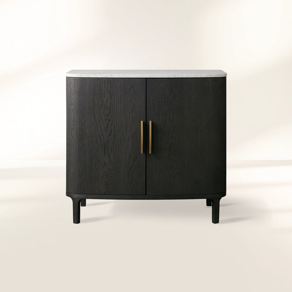 Danny Marble Top Buffet Sideboards Oak Wood Entrance Cabinet