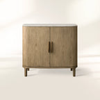Danny Marble Top Buffet Sideboards Oak Wood Entrance Cabinet