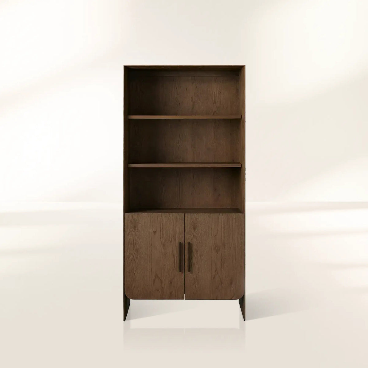 Felton Solid Oak Wood Bookcase Country Sideboard Living Tall Display Cabinet
