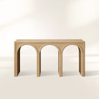 Hattie Solid Oak Entrance Console Table Country Style Entryway Table