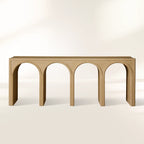 Hattie Solid Oak Entrance Console Table Country Style Entryway Table