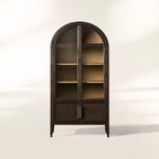Hattie Solid Oak Glass Display Cabinet